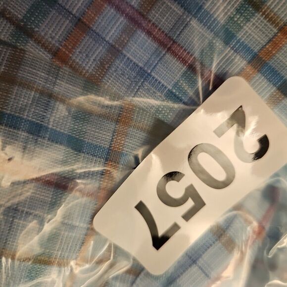 Johnnie-O Shirt Button Up Shirt Mens Medium Long Sleeve Top Shelf Blue Plaid - Picture 11 of 12